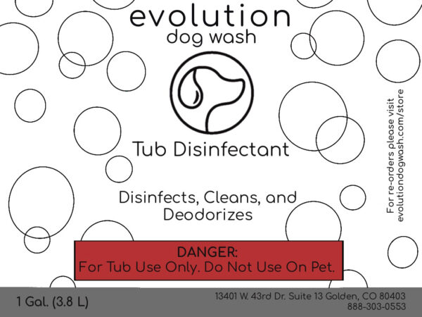 Evolution Dog Wash Tub Disinfectant